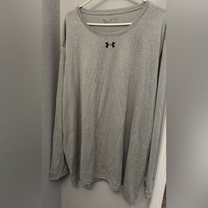 Under Armour HeatGear Long Sleeve Gray Top 4XL Loose Fit Athletic
